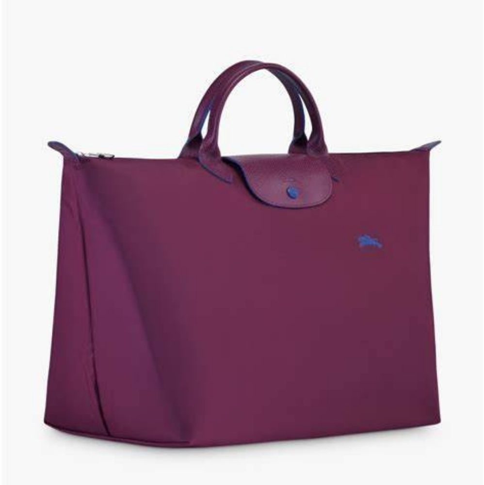 NEW LONGCHAMP Le Pliage Club XL Sac De Voyage Prune Plum Travel Bag Tote Duffel - Picture 1 of 11